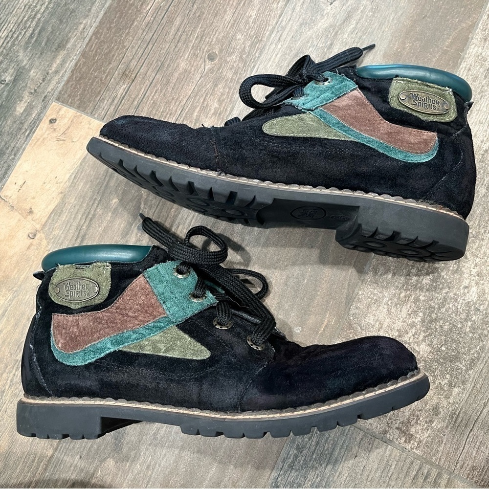 Weather Spirits Suede Leather Lagenlook Cottagecore Faux Fur Lined 8.5 Boot